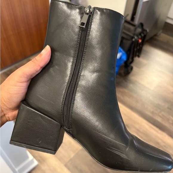 French Connection Toni Booties Black Ankle Boots - Picture 7 of 7